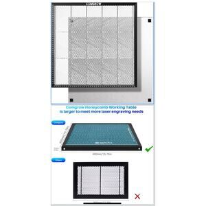 Comgrow 450x450mm Honeycomb Laser Bed w/ Aluminum Plate for Engraver Cutter